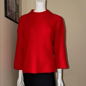NWT, Nicole Miller New York Vibrant Red Crew Neck Sweater, size M